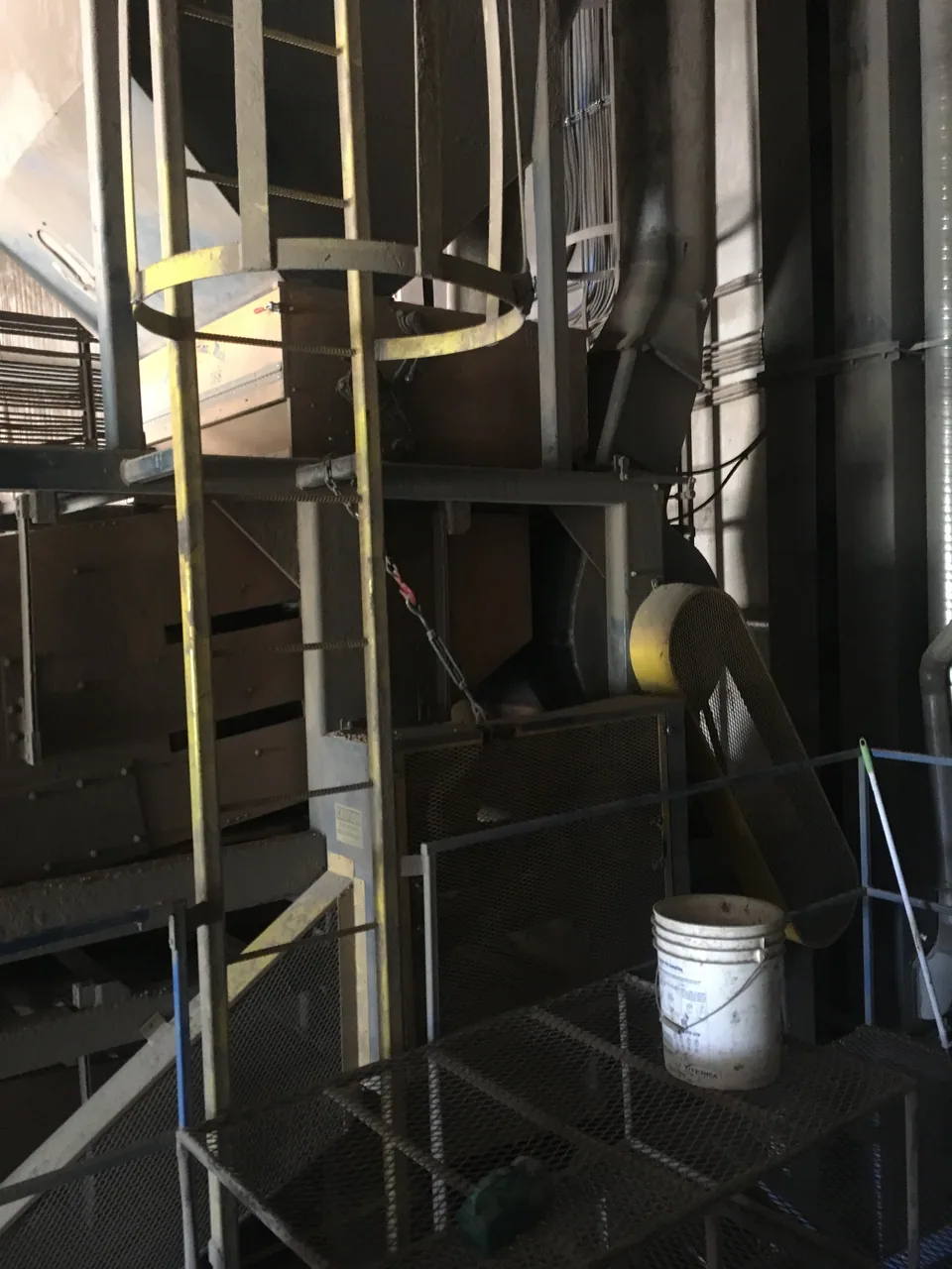Existing cleaner connections before replacement