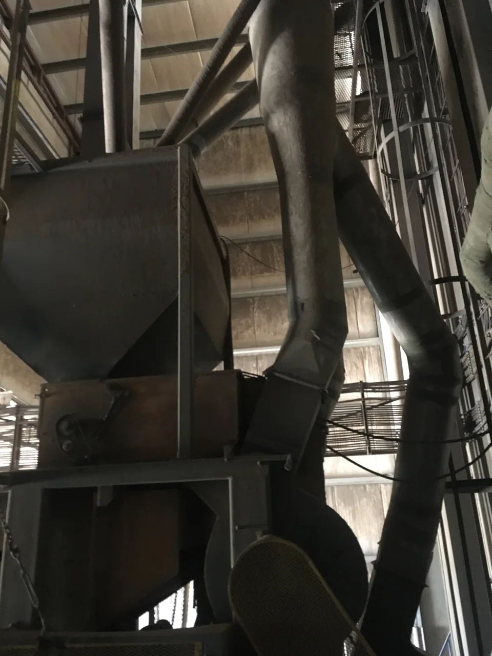 Existing cleaner connections before replacement