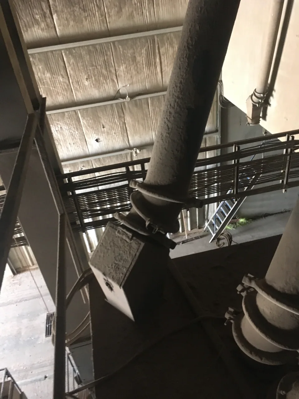 Existing cleaner connections before replacement