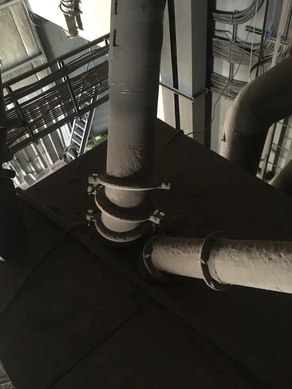 Existing cleaner connections before replacement