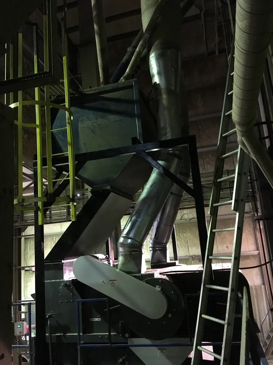 Fabricated supports, chutes and cleaner transitions