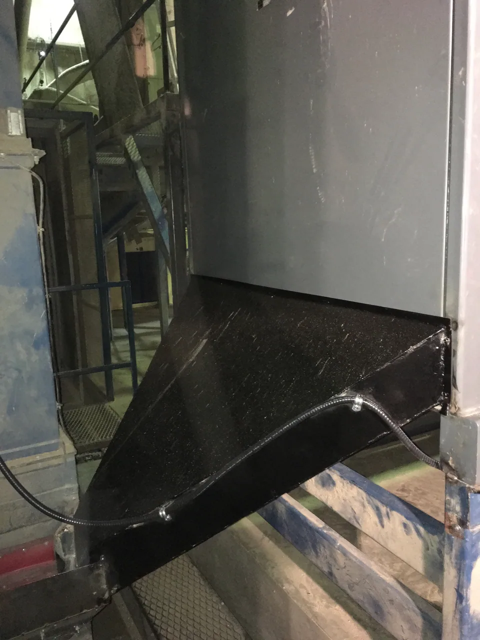Fabricated supports, chutes and cleaner transitions