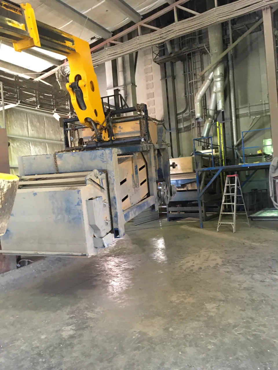 Removing and positioning cleaner equipment
