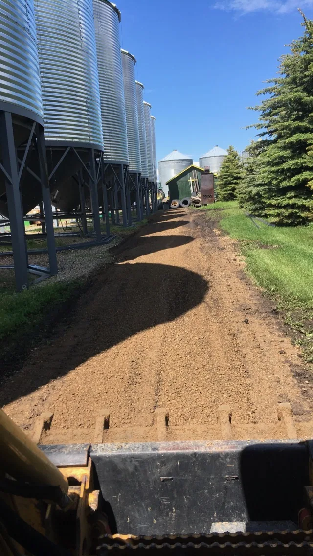 Ground preparation alongside the bin row