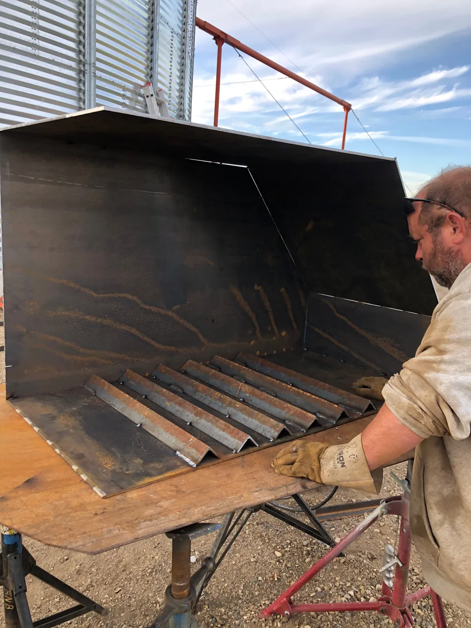 Fabrication of grain-handling equipment